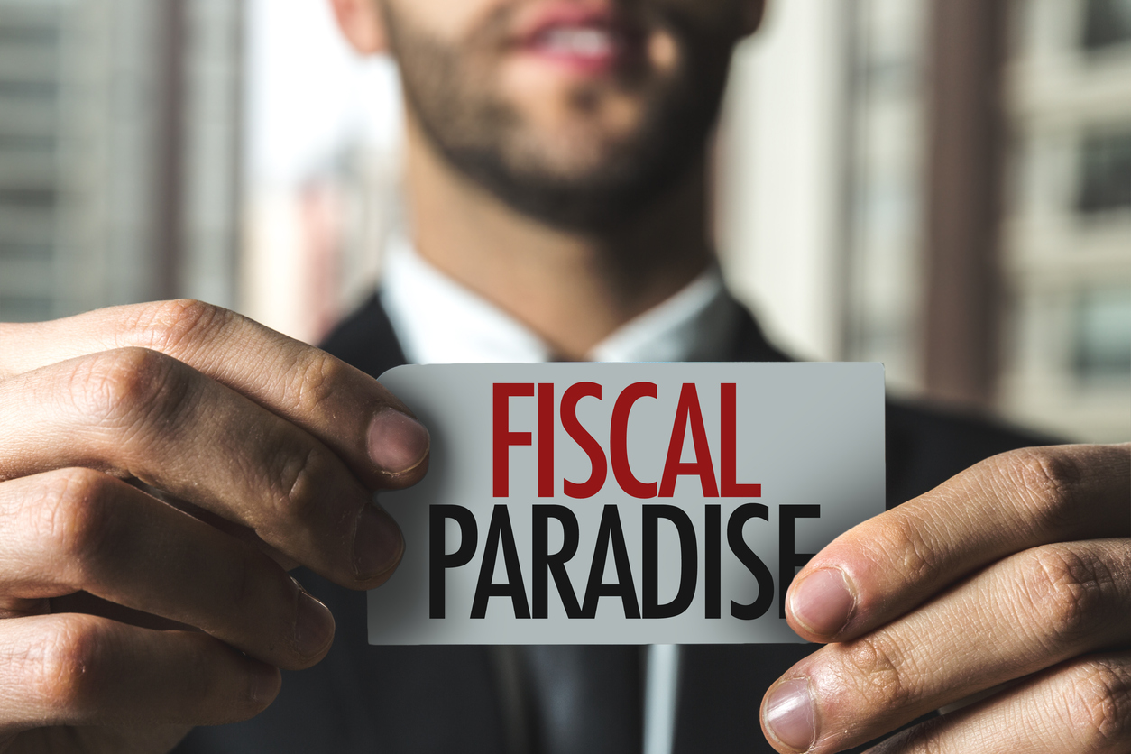 Fiscal Paradise sign