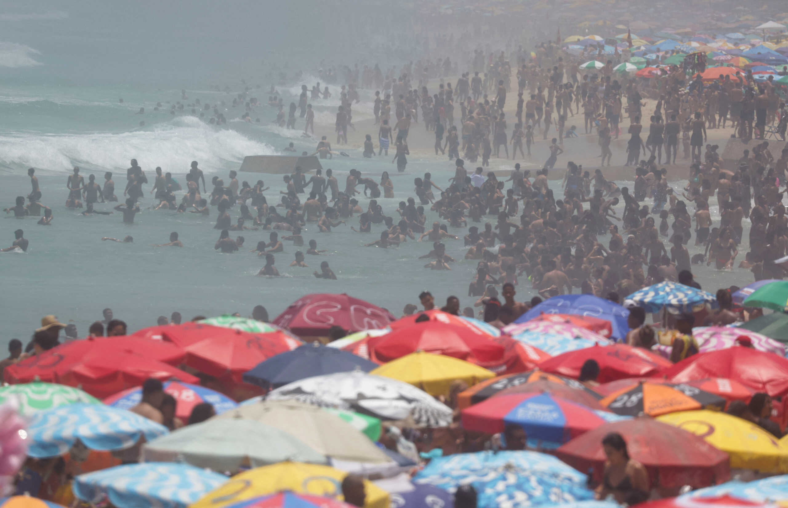 People gather on the Ipanema beach in Rio de Janeiro, Brazil, November 12, 2023. REUTERS
