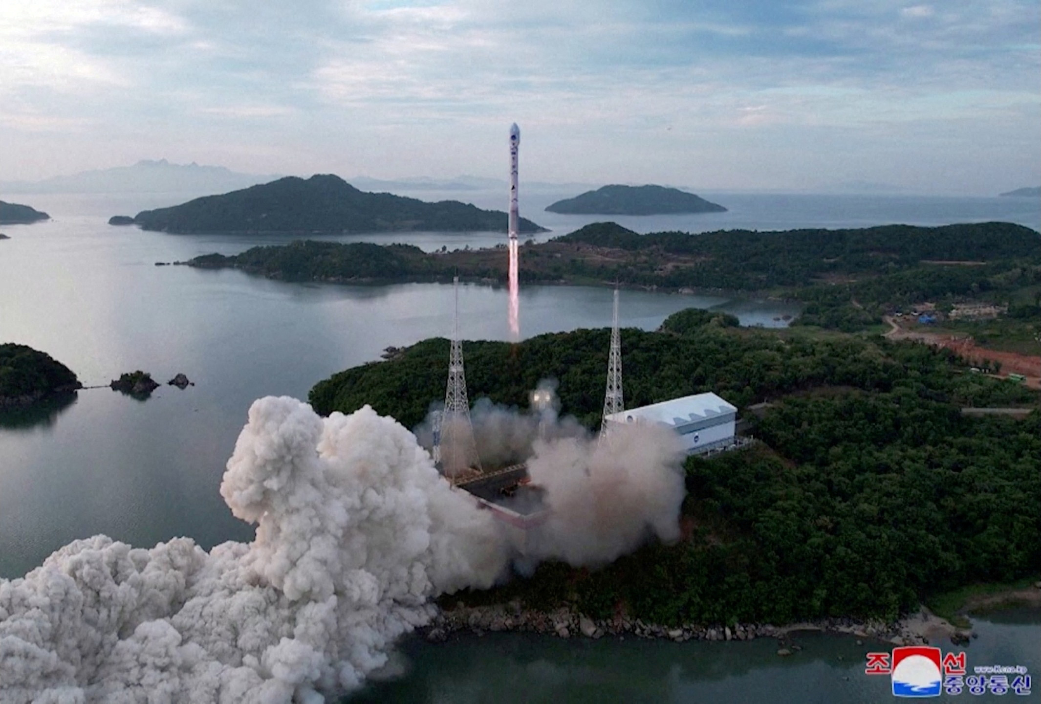 FILE PHOTO: A still photograph shows what appears to be North Korea's new Chollima-1 rocket being launched in Cholsan County, North Korea, May 31, 2023 in this image released by North Korea's Korean Central News Agency and taken from video.    KCNA via REUTERS    ATTENTION EDITORS - THIS IMAGE WAS PROVIDED BY A THIRD PARTY. REUTERS IS UNABLE TO INDEPENDENTLY VERIFY THIS IMAGE. NO THIRD PARTY SALES. SOUTH KOREA OUT. NO COMMERCIAL OR EDITORIAL SALES IN SOUTH KOREA.
