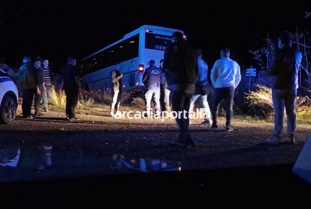 Ανακοπή έπαθε οδηγός λεωφορείου στην Αρκαδία – Σταμάτησε στο χείλος του γκρεμού