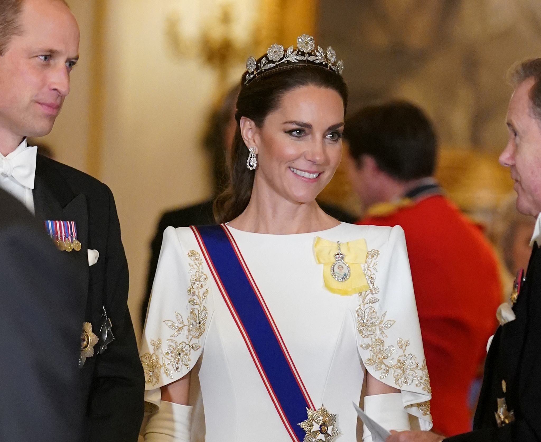 Britain's Prince William, Prince of Wales and Britain's Catherine, Princess of Wales, attend the State Banquet during the state visit of the President of South Korea Yoon Suk Yeol and his wife Kim Keon Hee, at Buckingham Palace in London, Britain November 21, 2023. Yui Mok