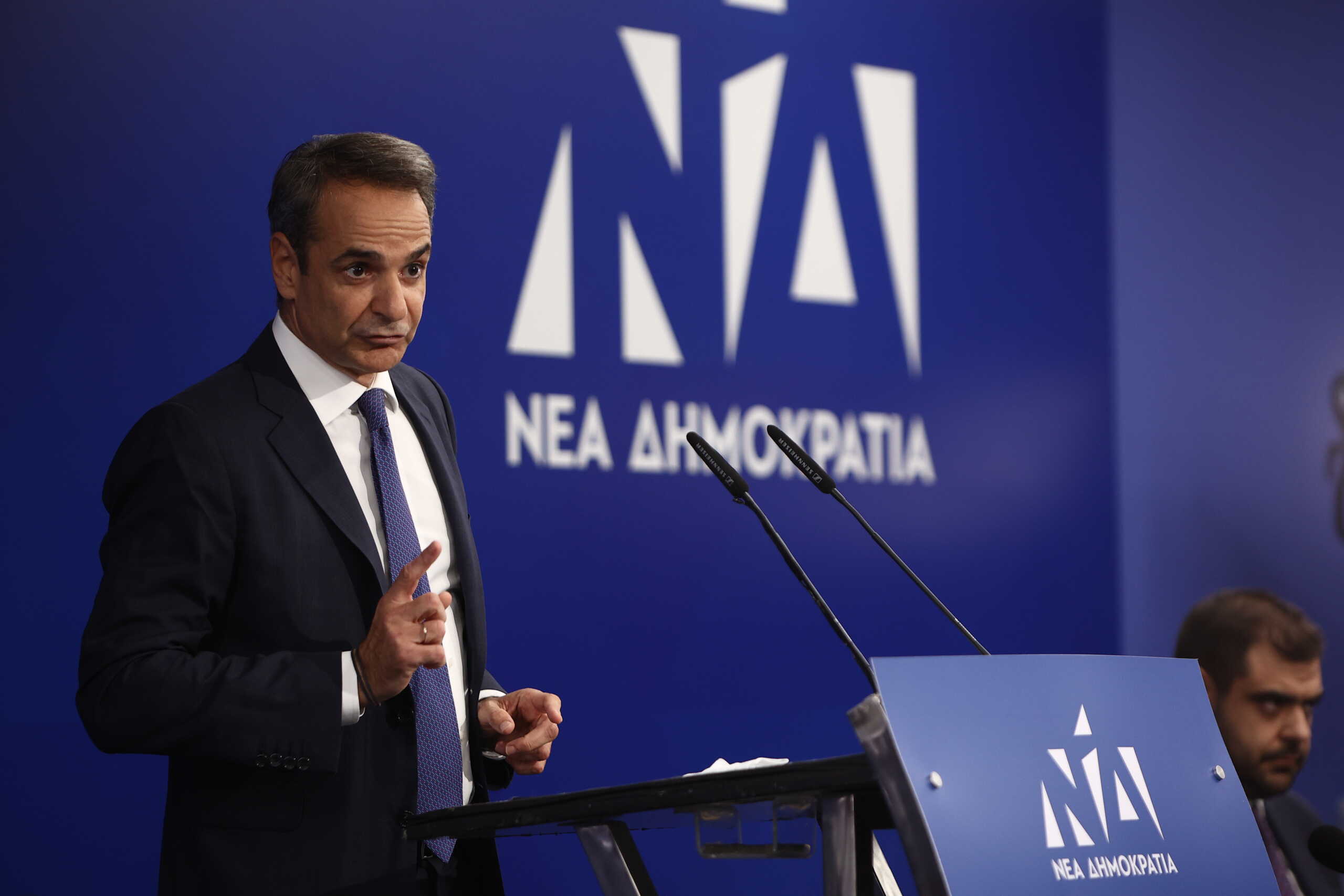 Συνεδρίαση της Πολιτικής Επιτροπής της Νέας Δημοκρατίας για την εκλογή γραμματέα υπό την προεδρία του Πρωθυπουργού και προέδρου του κόμματος Κυριάκου Μητσοτάκη, Δευτέρα 21 Νοεμβρίου 2023. 
(ΒΑΣΙΛΗΣ ΡΕΜΠΑΠΗΣ