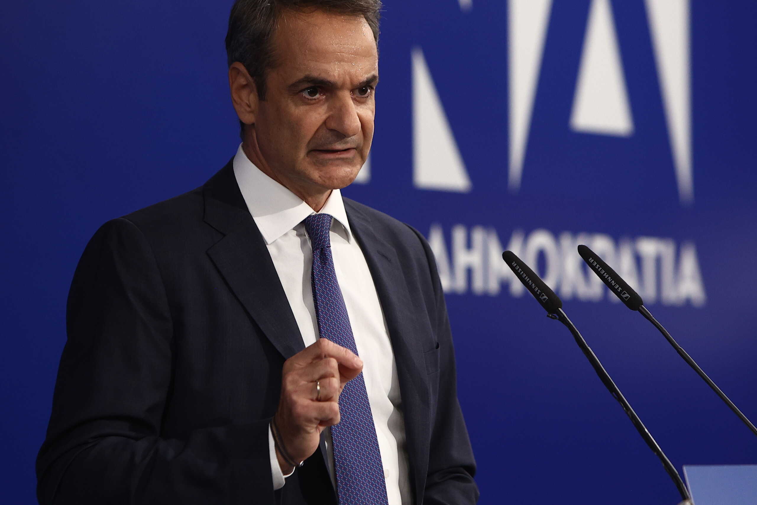 Συνεδρίαση της Πολιτικής Επιτροπής της Νέας Δημοκρατίας για την εκλογή γραμματέα υπό την προεδρία του Πρωθυπουργού και προέδρου του κόμματος Κυριάκου Μητσοτάκη, Δευτέρα 21 Νοεμβρίου 2023. 
(ΒΑΣΙΛΗΣ ΡΕΜΠΑΠΗΣ