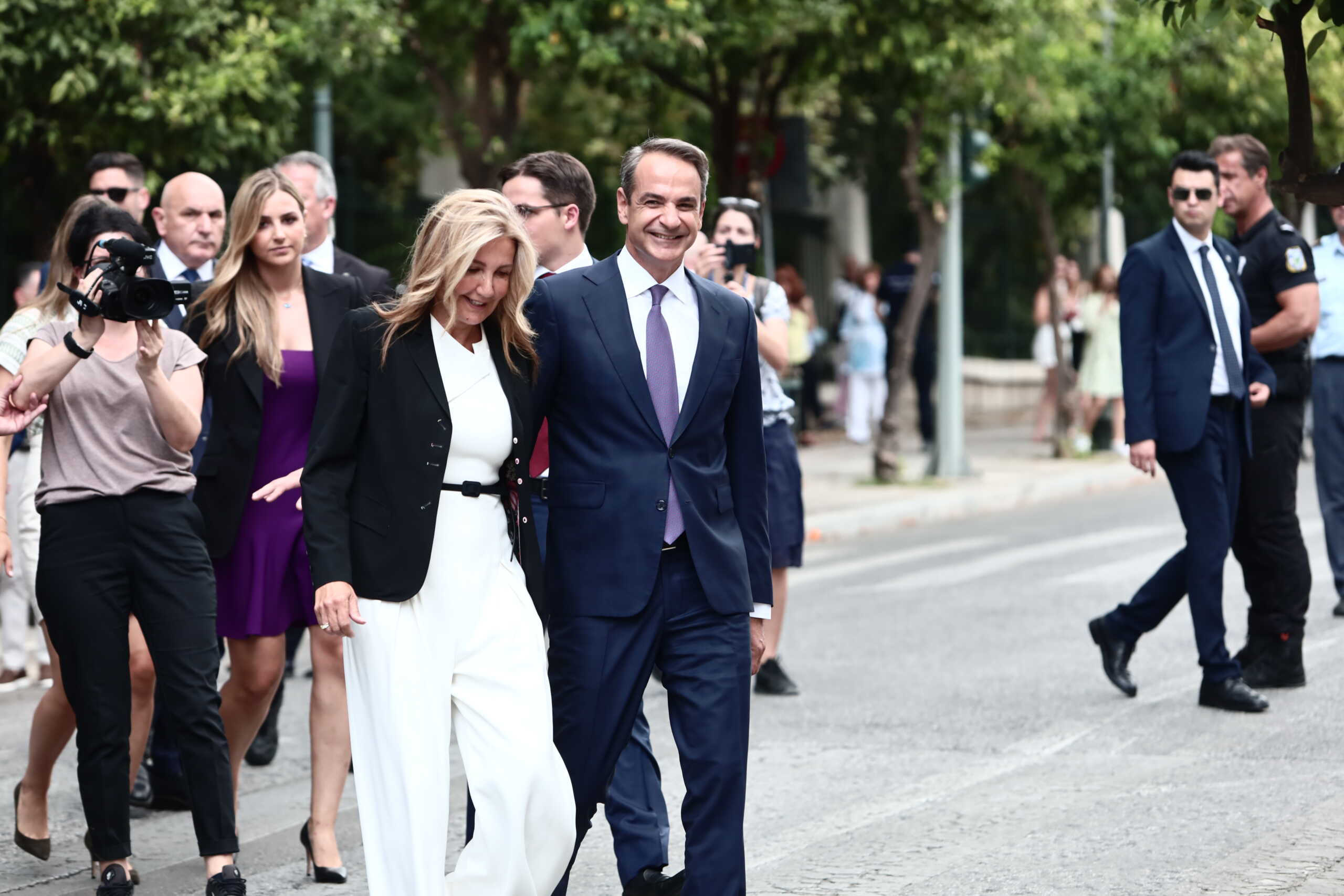 Ορκωμοσία του Πρωθυπουργού Κυριάκου Μητσοτάκη ενώπιον της Προέδρου της Δημοκρατίας Κατερίνας Σακελλαροπούλου στο Προεδρικό Μέγαρο, Δευτέρα 26 Ιουνίου 2023.
(ΚΩΣΤΑΣ ΤΖΟΥΜΑΣ