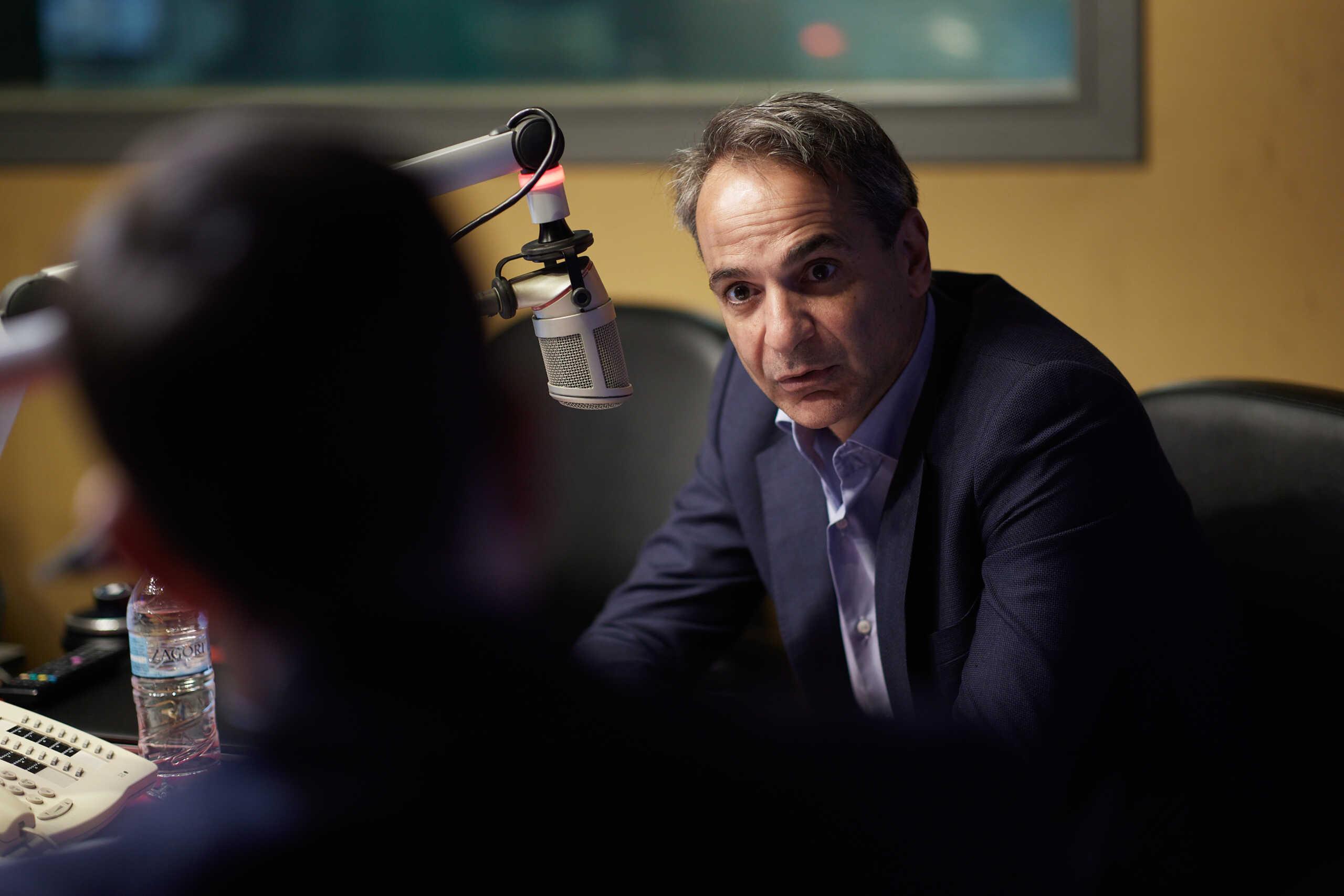 Συνέντευξη του Πρωθυπουργού Κυριάκου Μητσοτάκη στο ραδιόφωνο του ΣΚΑΪ και στον Άρη Πορτοσάλτε ενόψει των εκλογών της 21ης Μαΐου, Τρίτη 9 Μαΐου 2023. 
(ΔΗΜΗΤΡΗΣ ΠΑΠΑΜΗΤΣΟΣ