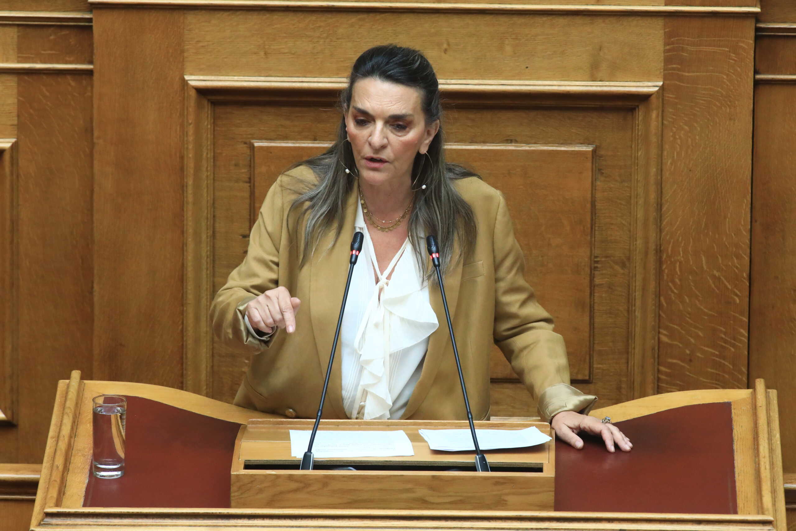 Στιγμιότυπο από την δεύτερη ημέρα της συζήτησης στην Ολομέλεια της Βουλής για τις Προγραμματικές Δηλώσεις της Κυβέρνησης, Παρασκευή 7 Ιουλίου 2023. 
(ΓΙΑΝΝΗΣ ΠΑΝΑΓΟΠΟΥΛΟΣ