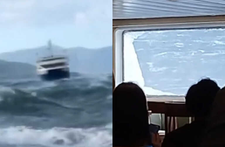 Σκηνές τρόμου για τους 330 επιβάτες του πλοίου Αχαιός που έδωσε μάχη με τα κύματα στην Αίγινα – Επέστρεψε στον Πειραιά και ξαναγύρισε