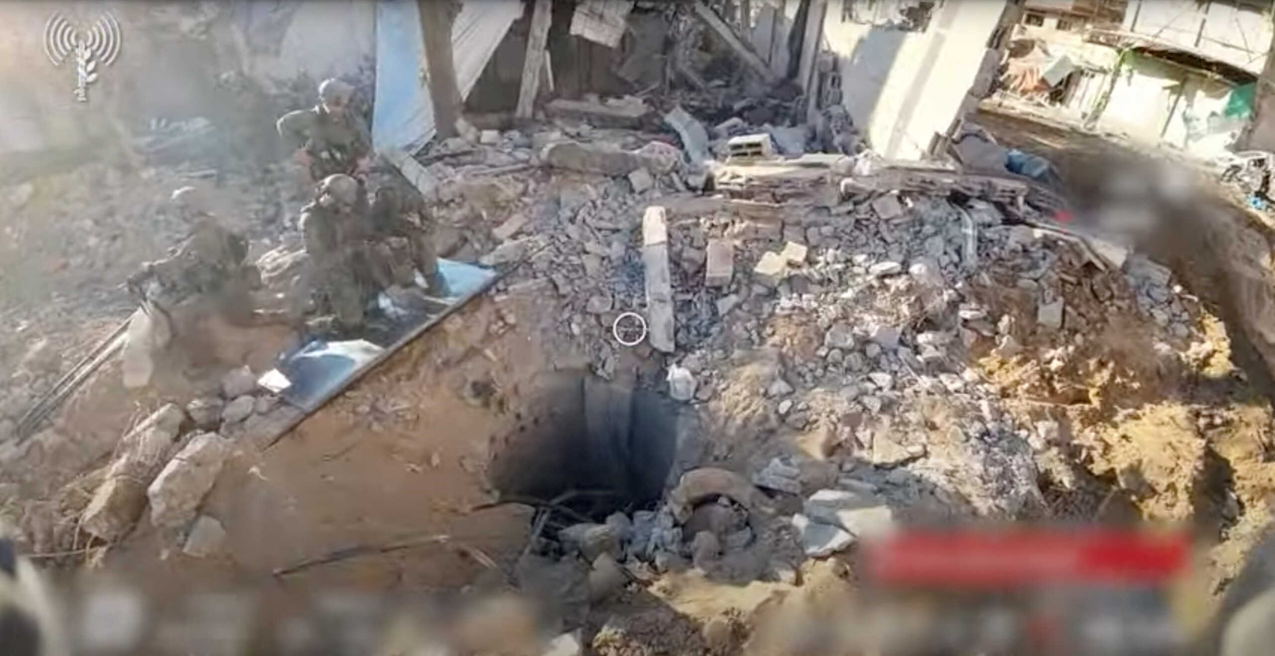 An opening to a tunnel that, according to Israel's military, was used by Palestinian militants under Al Shifa hospital in the Gaza Strip as seen in this screen grab taken from a handout video released by the Israel Defense Forces on November 19, 2023, amid the ongoing conflict between Israel and the Palestinian Islamist group Hamas. Israel Defense Forces