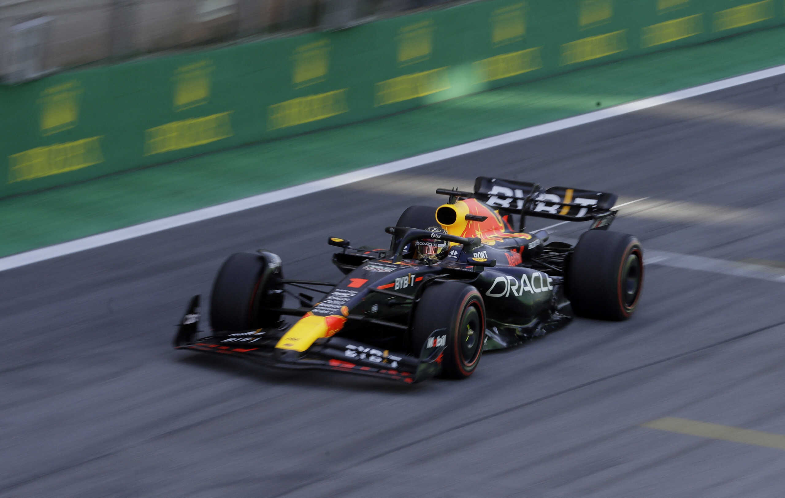 Formula One F1 - Brazilian Grand Prix - Jose Carlos Pace Circuit, Sao Paulo, Brazil - November 5, 2023 Red Bull's Max Verstappen in action Pool via REUTERS