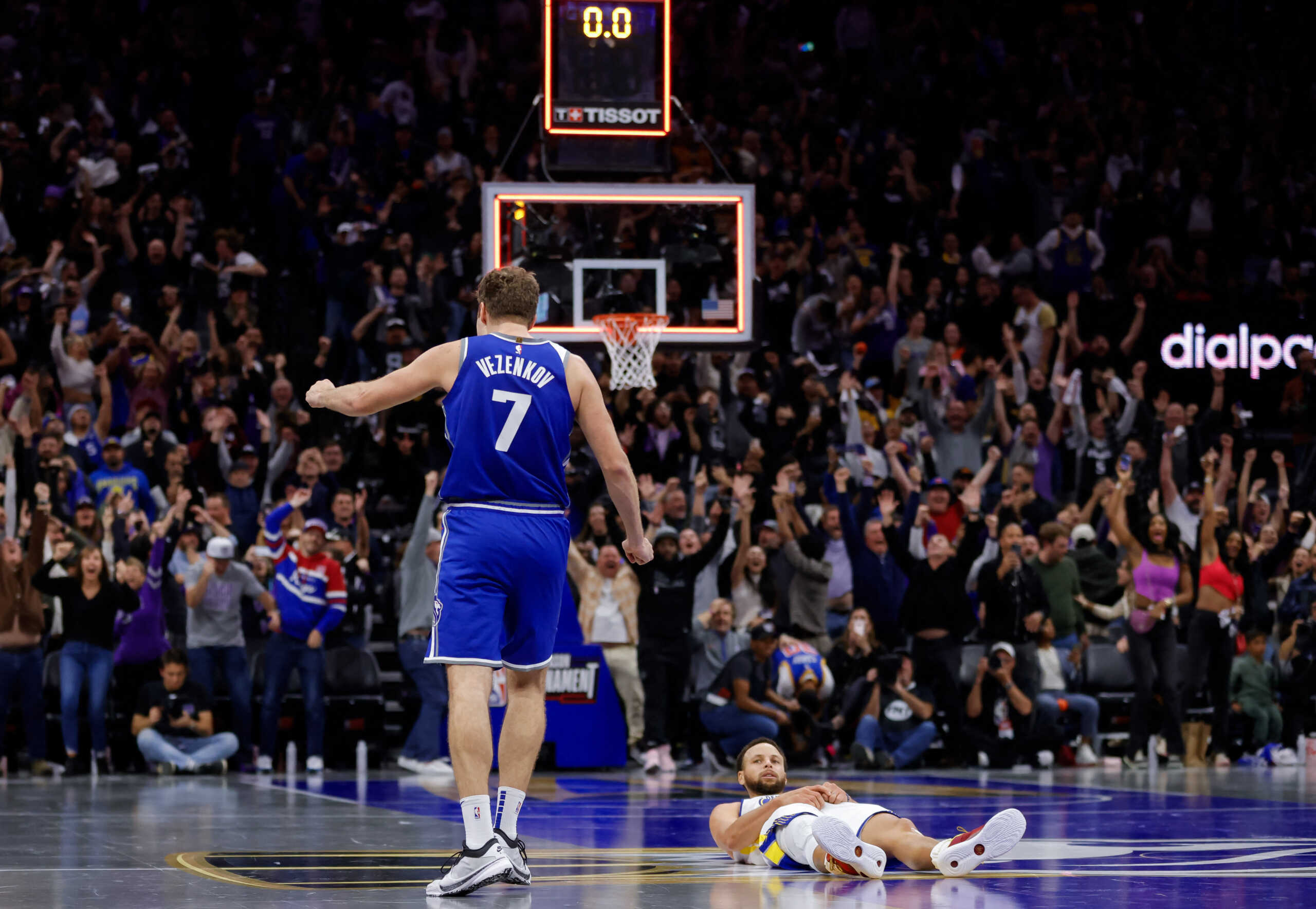 Nov 28, 2023; Sacramento, California, USA; Golden State Warriors guard Stephen Curry (30) looks on after missing the last shot of the game against the Sacramento Kings at Golden 1 Center. Mandatory Credit: Sergio Estrada-USA TODAY Sports