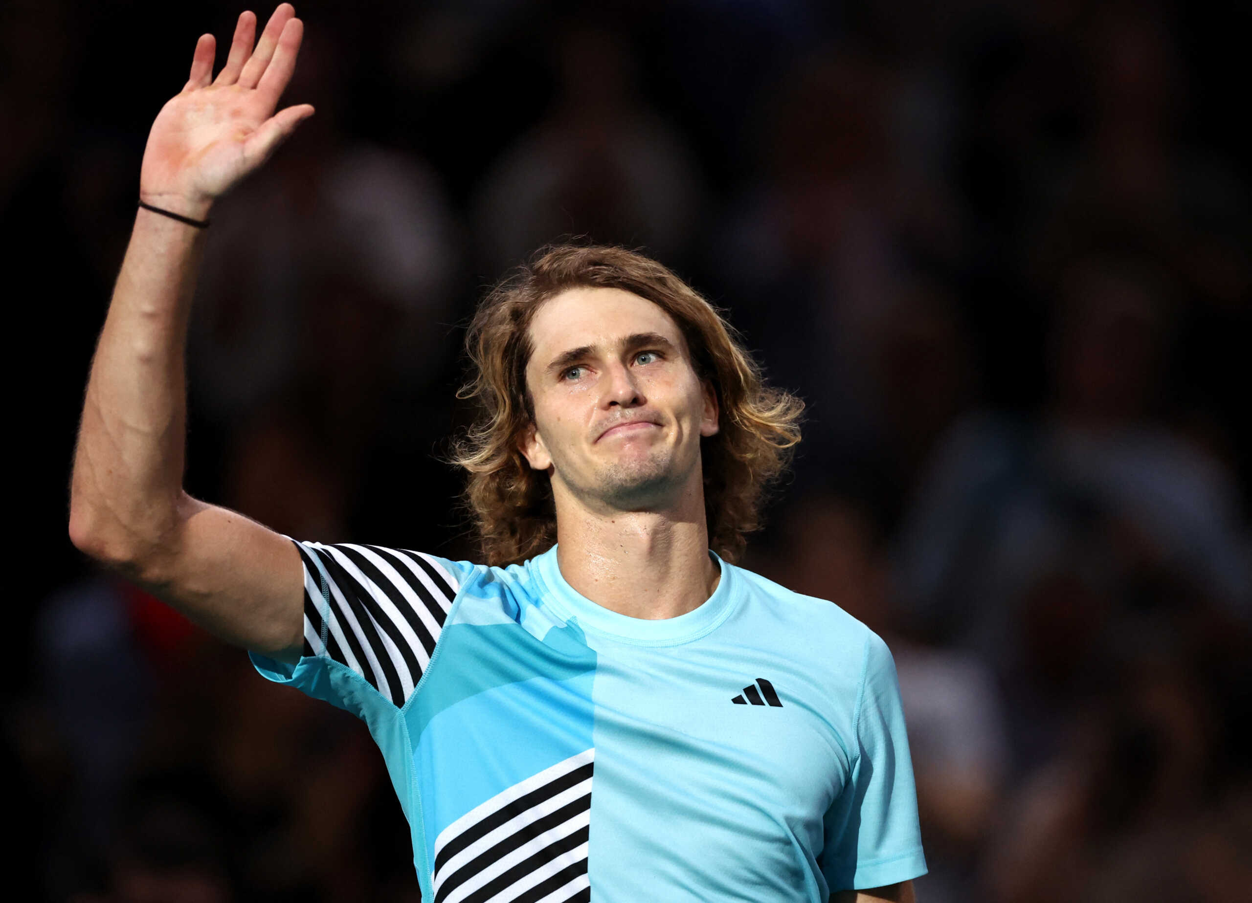 Tennis - ATP Masters 1000 - Paris Masters - AccorHotels Arena, Paris, France - November 1, 2023  Germany's Alexander Zverev waves to the crowd after winning his round of 32 match against France's Ugo Humbert REUTERS
