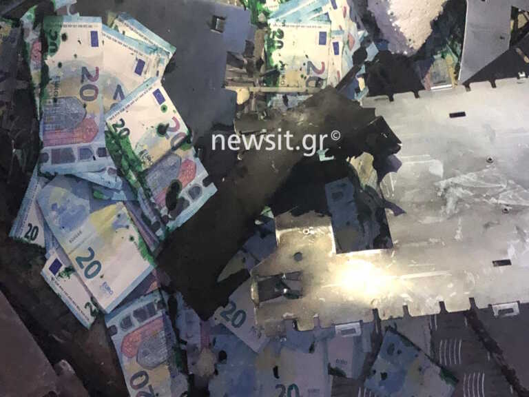 Ατύχησαν οι κλέφτες που ανατίναξαν το ATM στη Φθιώτιδα - Τα λεφτά είχαν μπογιά