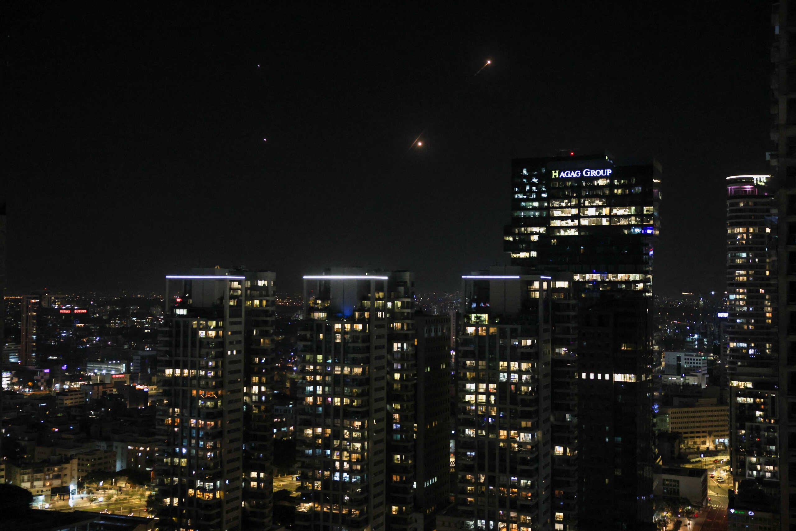 Israel's Iron Dome anti-missile system intercepts rockets launched from the Gaza Strip, after a temporary truce between Israel and the Palestinian Islamist group Hamas expired, as seen from Tel Aviv, Israel, December 2, 2023. REUTERS