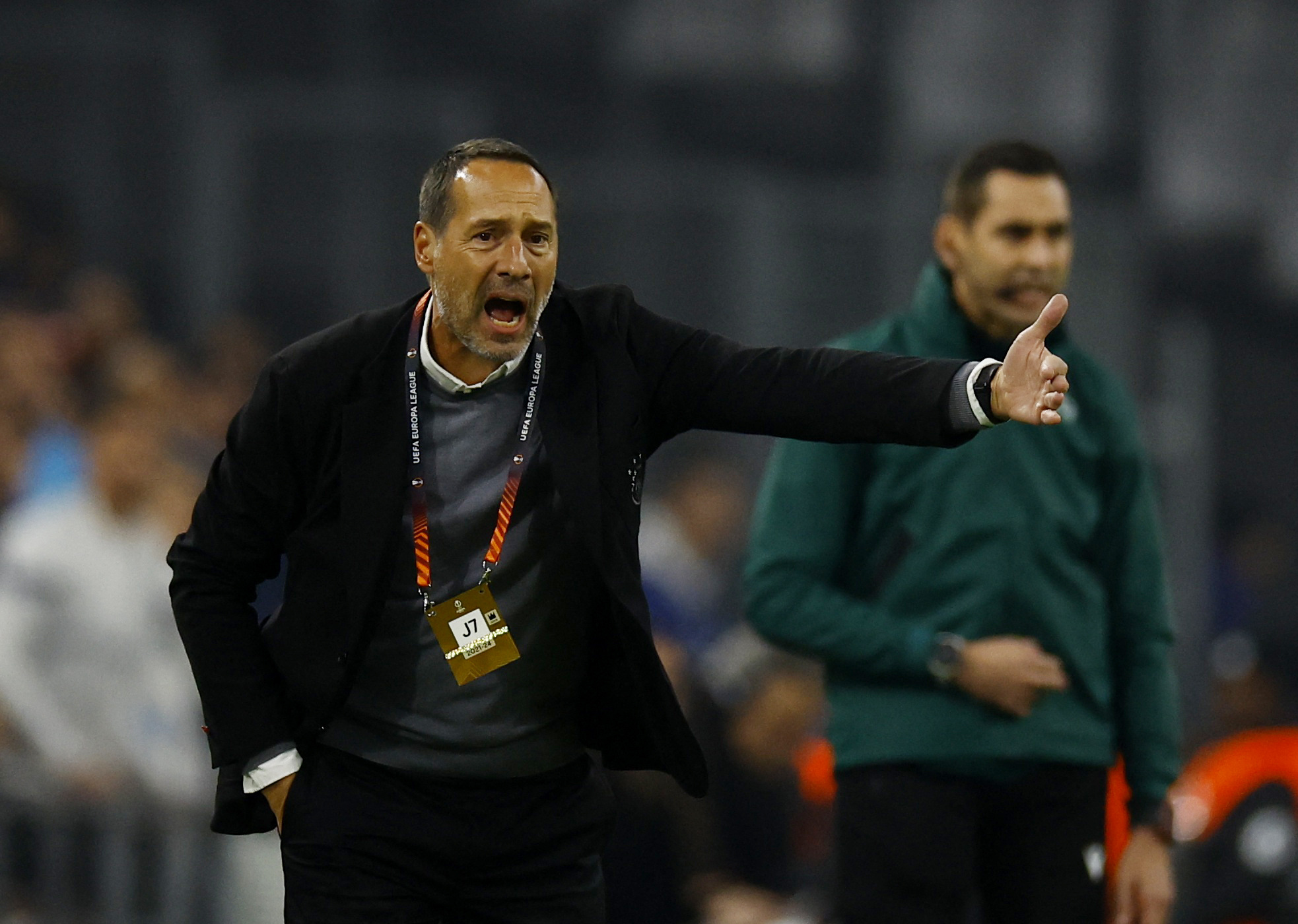 Soccer Football - Europa League - Group B - Olympique de Marseille v Ajax Amsterdam - Orange Velodrome, Marseille, France - November 30, 2023 Ajax Amsterdam interim coach John van't Schip REUTERS