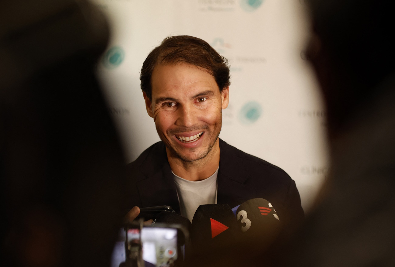 Tennis - Rafael Nadal visits Barcelona's tennis clinic - Teknon Tennis Clinic, Barcelona, Spain - November 15, 2023 Spain's Rafael Nadal during his visit REUTERS