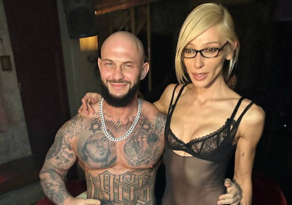 SENSITIVE MATERIAL. THIS IMAGE MAY OFFEND OR DISTURB. Russian blogger Anastasia (Nastya) Ivleeva poses for a picture with rapper GeeGun during an "almost naked" party at Mutabor nightclub in Moscow, Russia, in this image published December 21, 2023. Ostorozhno Novosti via REUTERS ATTENTION EDITORS - THIS IMAGE WAS PROVIDED BY A THIRD PARTY. NO RESALES. NO ARCHIVES. MANDATORY CREDIT.