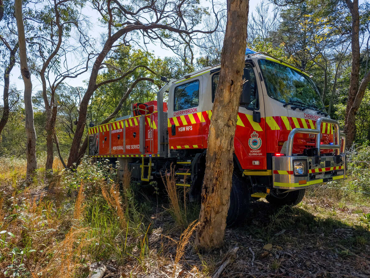 FILE PHOTO: New South Wales Rural Fire Service firetruck is seen at a hazard reduction burn site in Sydney, Australia, September 10, 2023. REUTERS