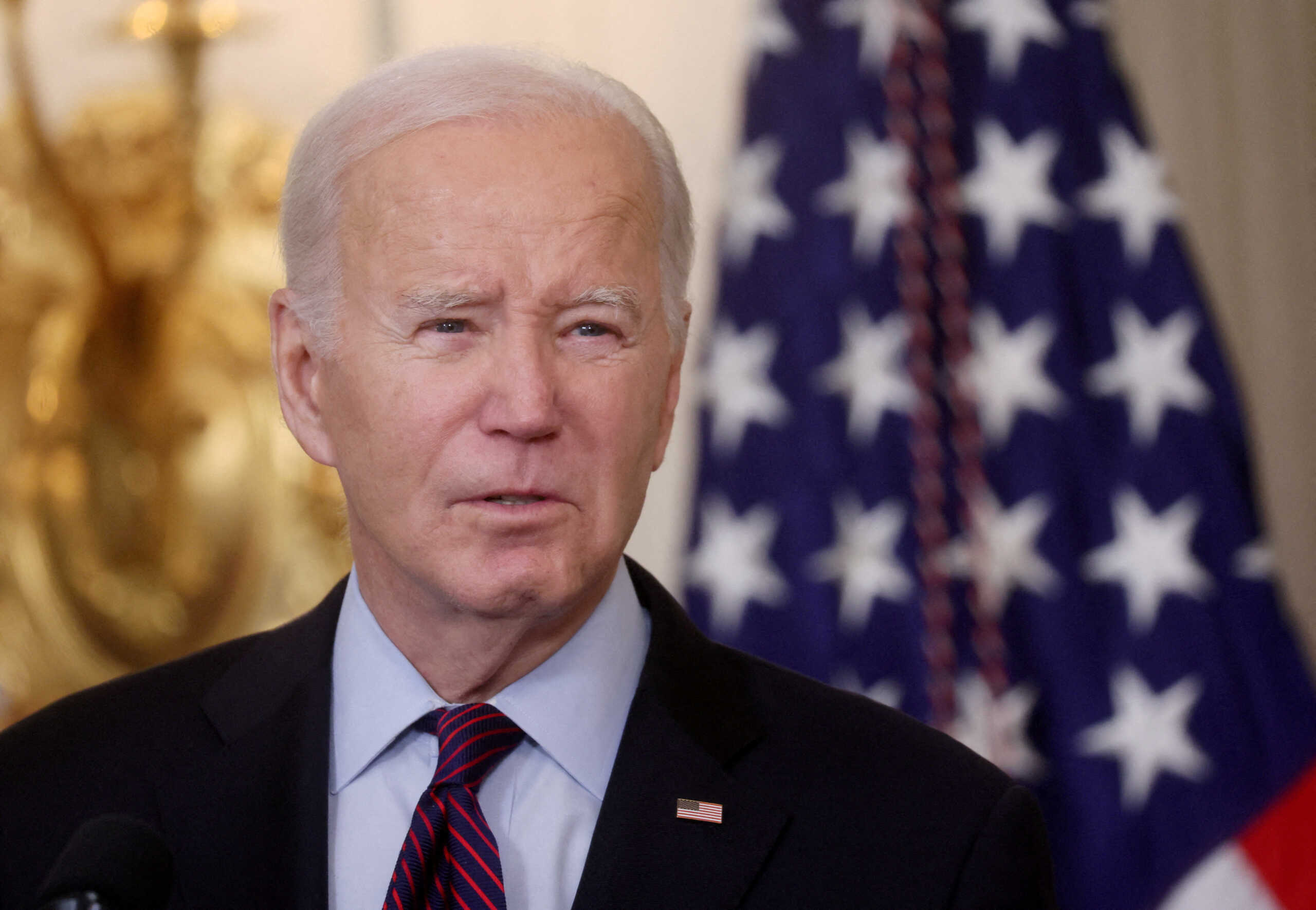 FILE PHOTO: U.S. President Joe Biden holds an event about American retirement economics in the State Dining Room at the White House in Washington, U.S., October 31, 2023. REUTERS