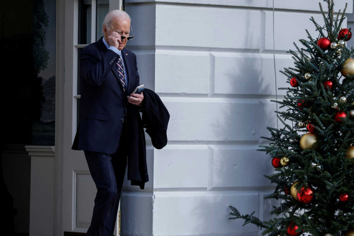 U.S. President Joe Biden departs the White House for Massachusetts, in Washington, U.S., December 5, 2023. REUTERS