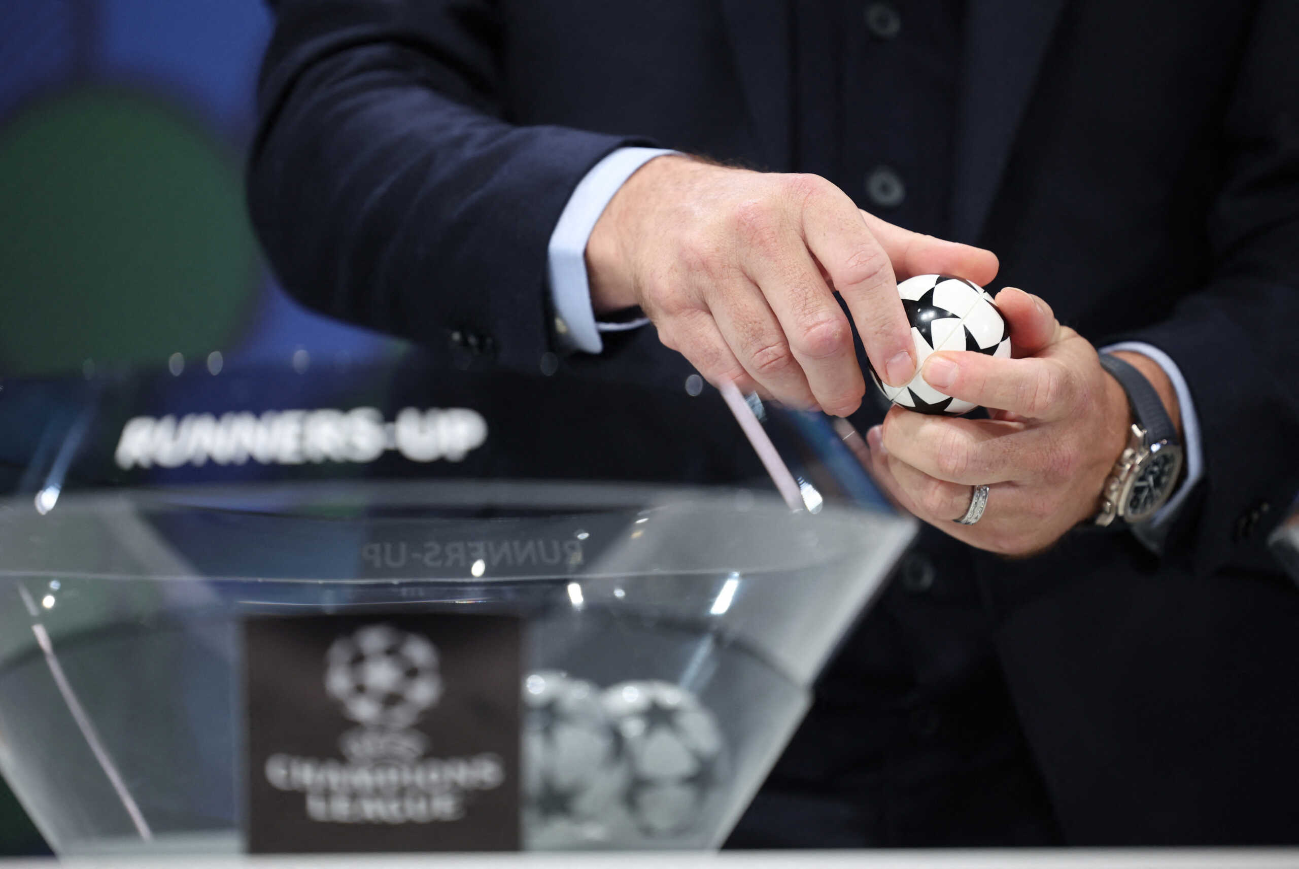 Soccer Football - Champions League - Round of 16 Draw - Nyon, Switzerland - December 18, 2023 General view of Chelsea player John Terry during the draw REUTERS