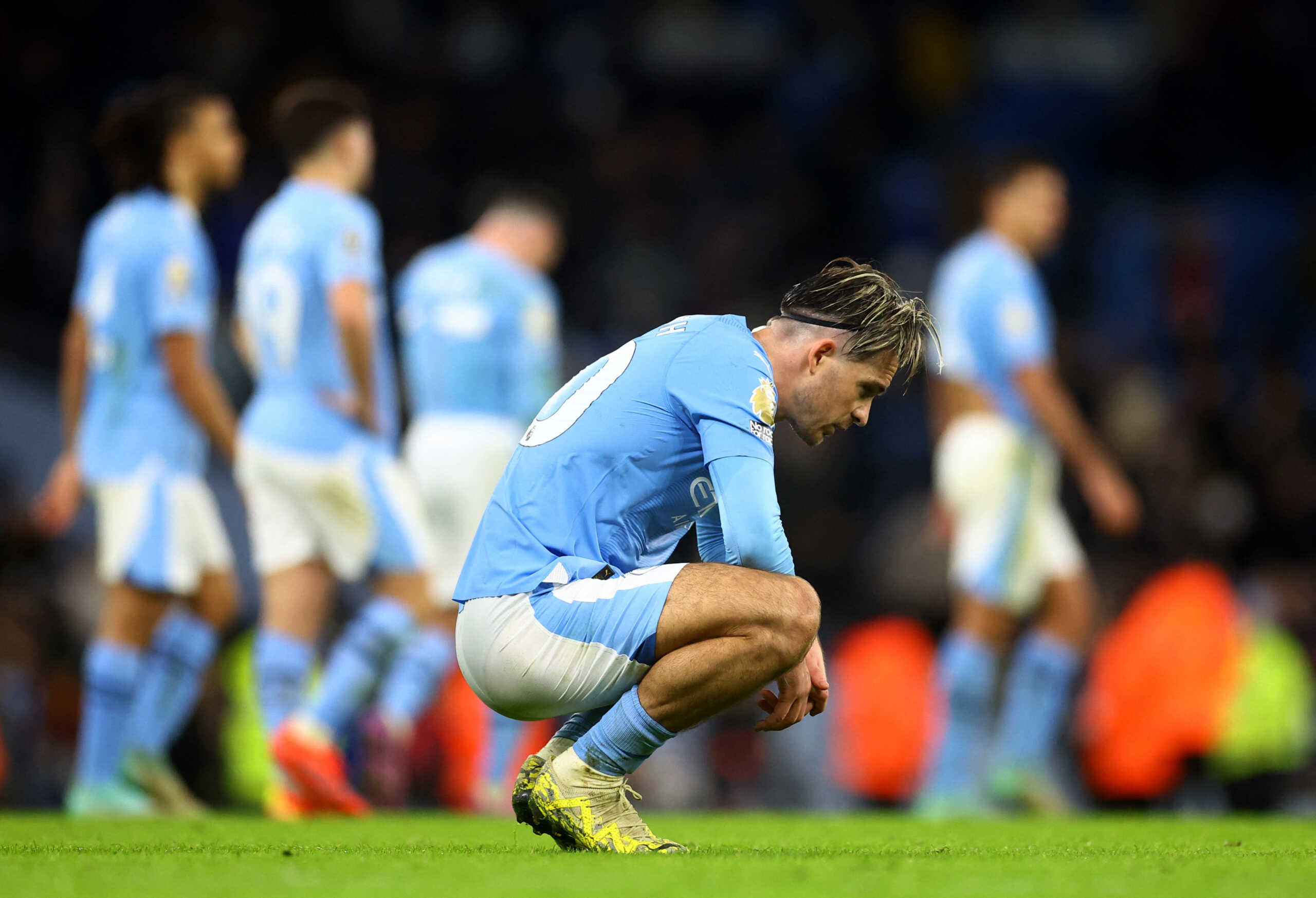 Soccer Football - Premier League - Manchester City v Crystal Palace - Etihad Stadium, Manchester, Britain - December 16, 2023 Manchester City's Jack Grealish looks dejected after the match REUTERS