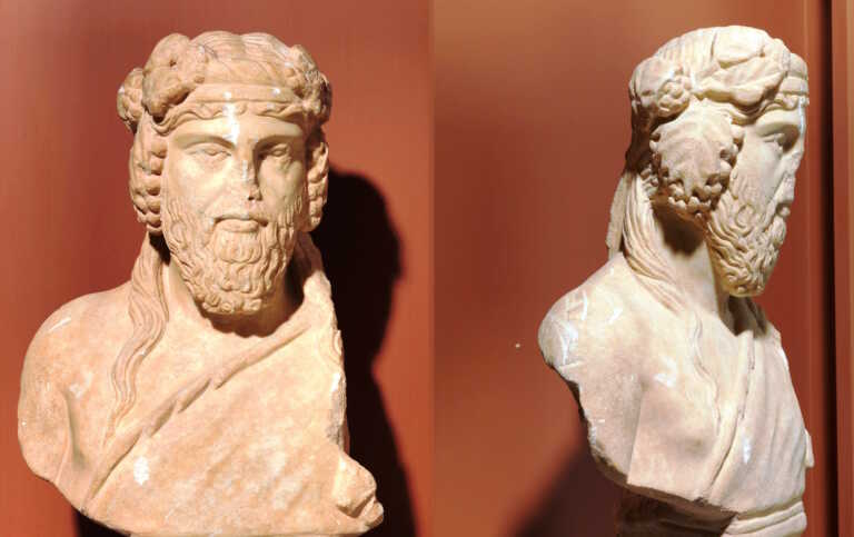 Η εντυπωσιακή προτομή του θεού Διονύσου στο αρχαιολογικό μουσείο της Δράμας