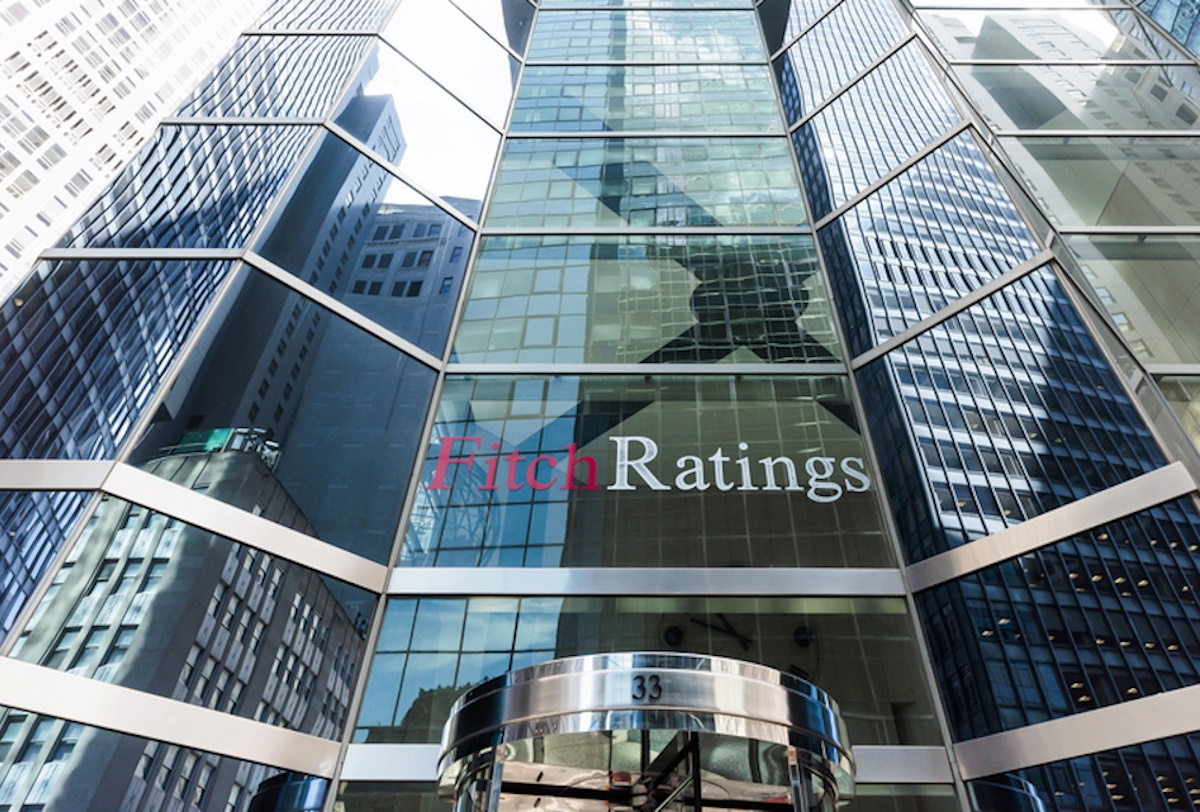 epa10781811 The offices of Fitch Ratings, one of three major credit rating agencies, in New York, New York, USA, 02 August 2023. Fitch downgraded the United States government credit rating from AAA to AA+, a change the company partially attributed to politics around the recent debt ceiling standoff.  EPA