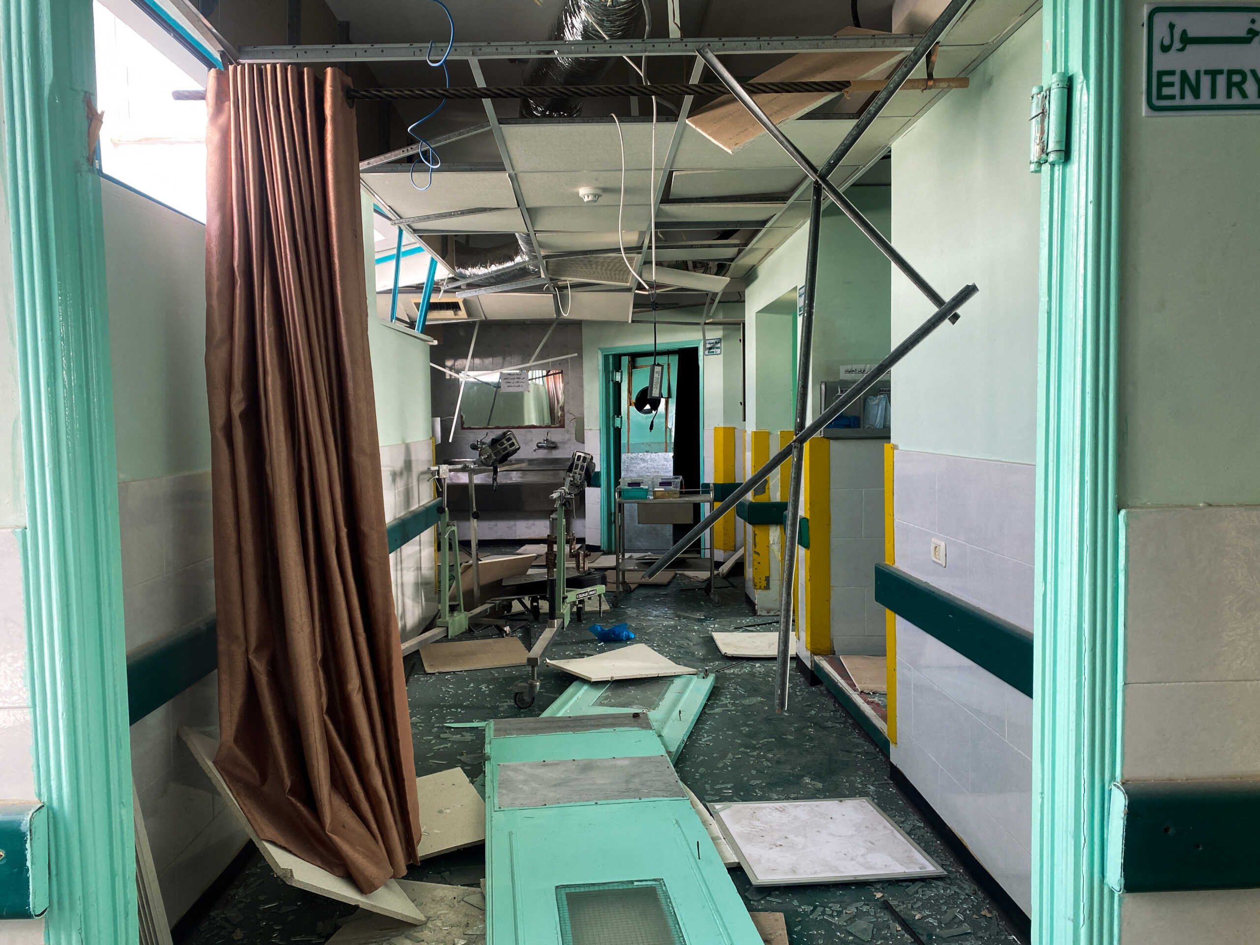 A view of Yafa hospital damaged by Israeli strikes, amid the ongoing conflict between Israel and the Palestinian Islamist group Hamas, in the central Gaza Strip, December 8, 2023. REUTERS