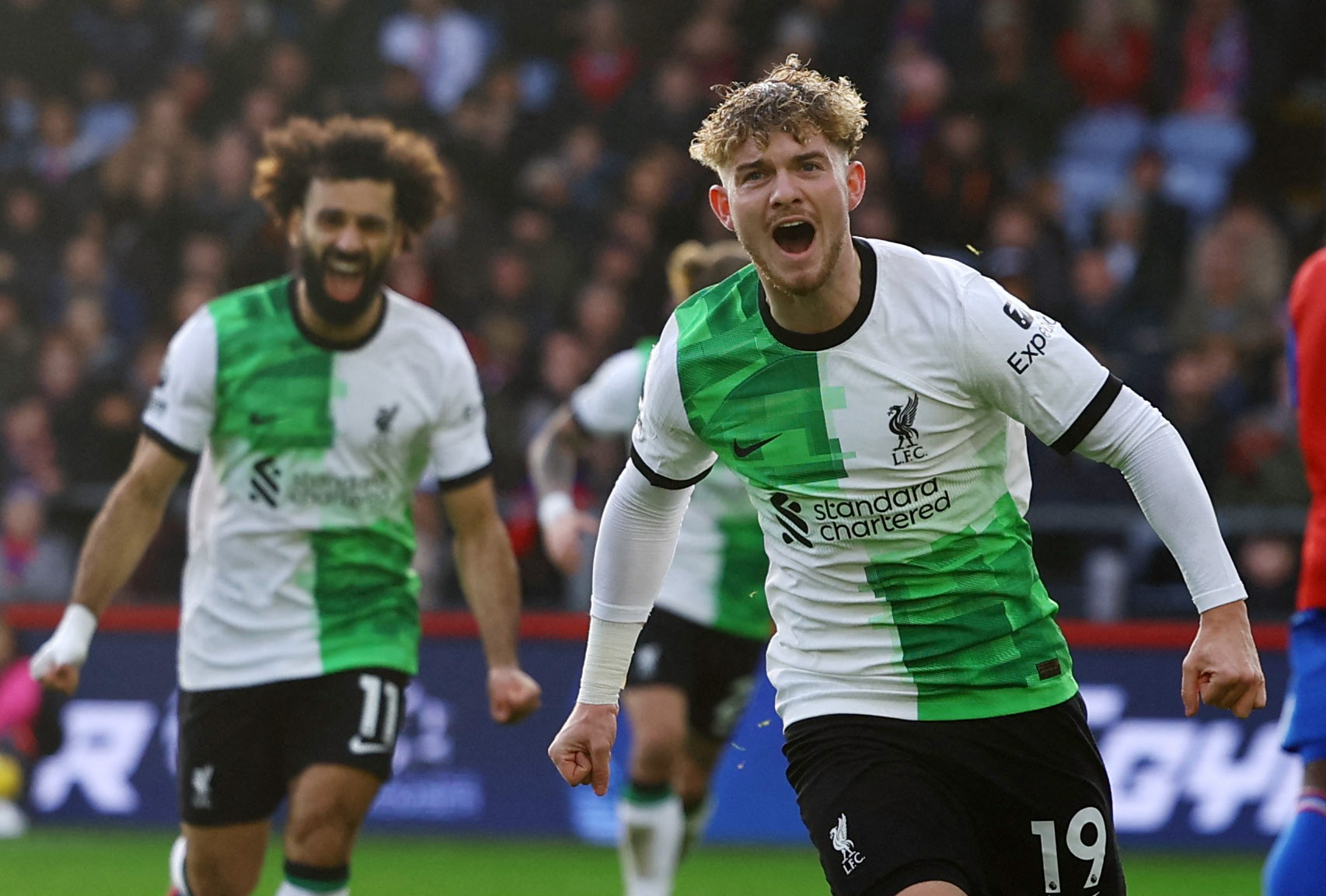 Soccer Football - Premier League - Crystal Palace v Liverpool - Selhurst Park, London, Britain - December 9, 2023 Liverpool's Harvey Elliott celebrates scoring their second goal REUTERS