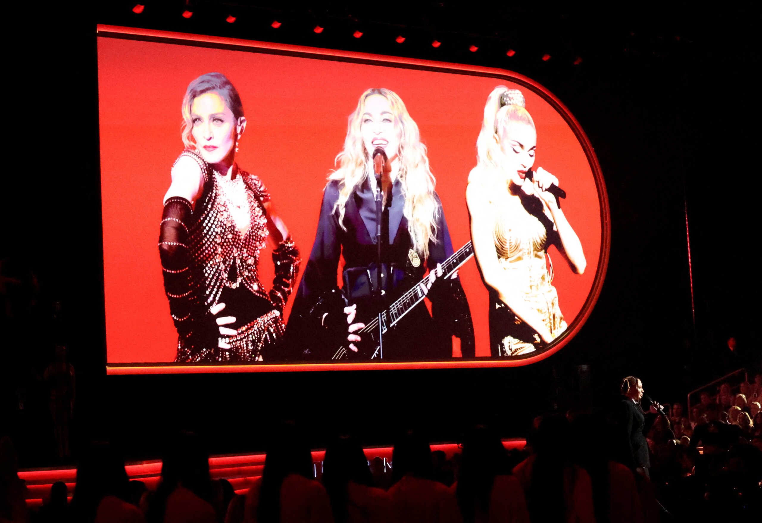 FILE PHOTO: Madonna performs during the 65th Annual Grammy Awards in Los Angeles, California, U.S., February 5, 2023. REUTERS