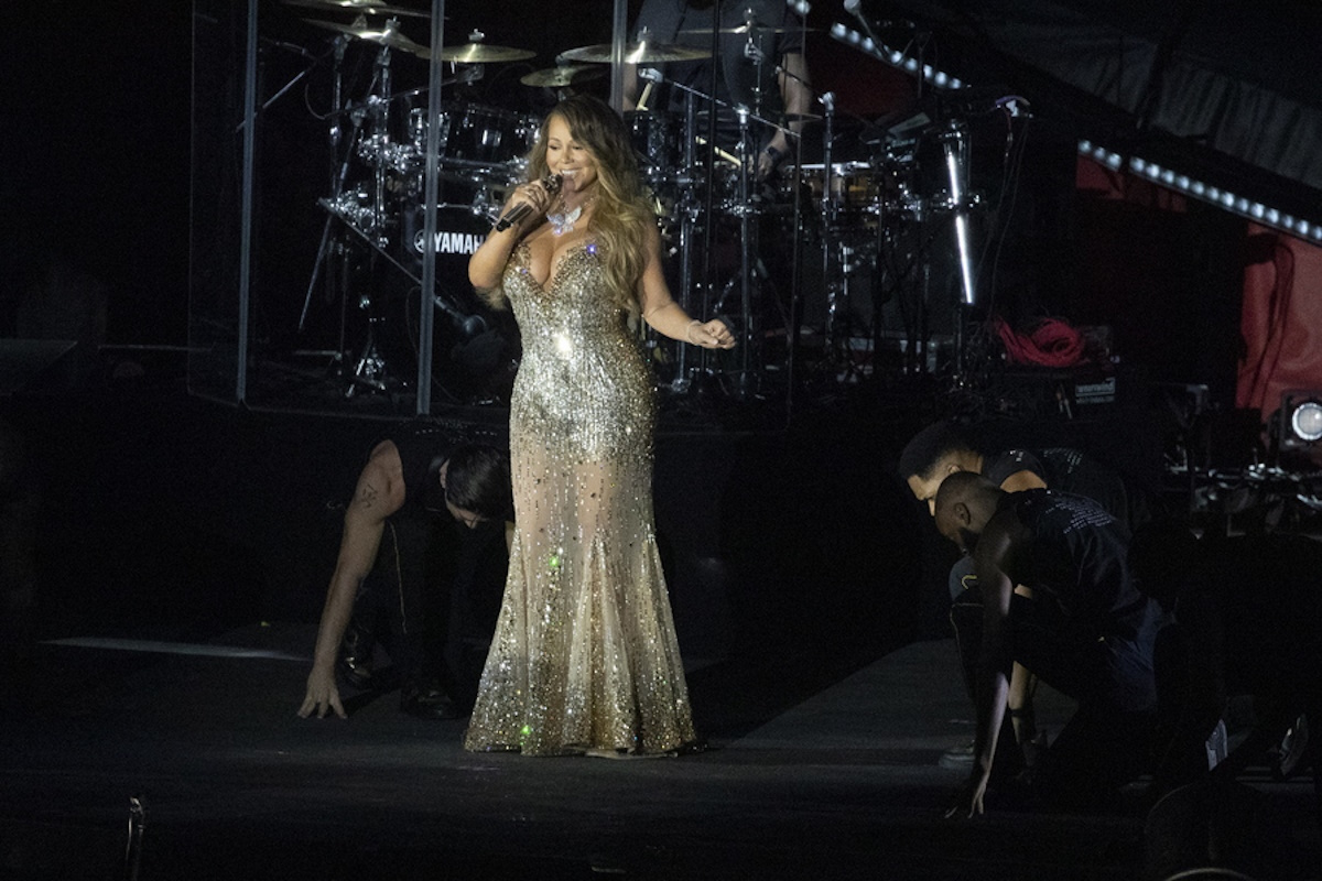 epa10204771 US singer Mariah Carey performs during the Global Citizen Festival in New York, New York, USA, 24 September 2022.  EPA