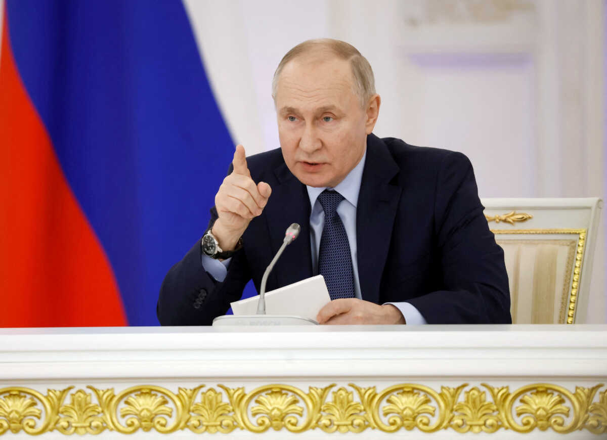 Russian President Vladimir Putin chairs a meeting of the State Council on enhancing the role of teachers and mentors, at the Kremlin in Moscow, Russia December 27, 2023. Sputnik