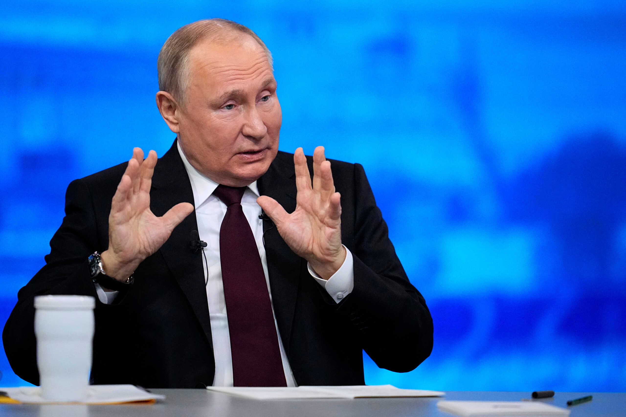 Russian President Vladimir Putin speaks during his annual press conference in Moscow, Russia December 14, 2023. Alexander Zemlianichenko