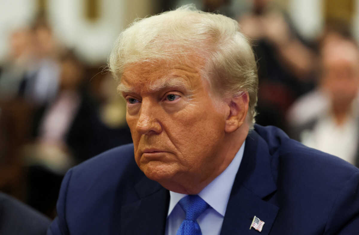 FILE PHOTO: Former U.S. President Donald Trump attends the Trump Organization civil fraud trial, in New York State Supreme Court in the Manhattan borough of New York City, U.S., November 6, 2023. REUTERS