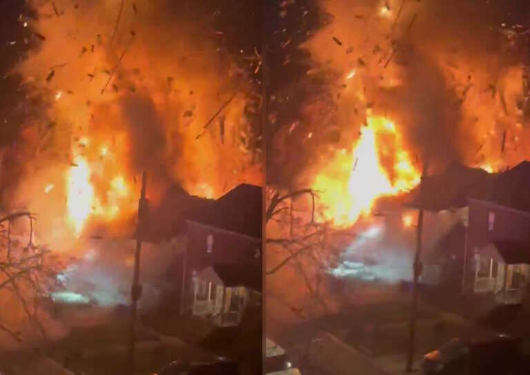 Τεράστια έκρηξη σημειώθηκε σε σπίτι στη Βιρτζίνια κατά τη διάρκεια αστυνομικής έρευνας - Απίστευτο βίντεο