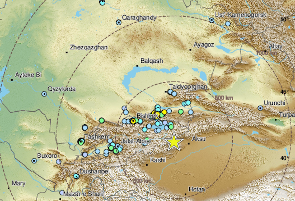 Σεισμός 7,1 Ρίχτερ στην Κίνα – «Χτυπήθηκε» η επαρχία Σιντζιάνγκ στα σύνορα με Κιργιστάν
