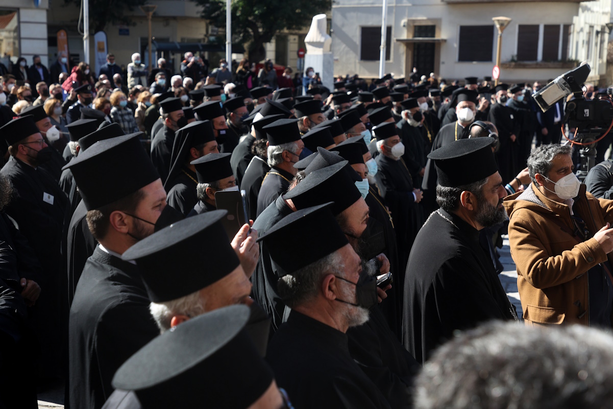Τελετή ενθρόνισης του Αρχιεπισκόπου Κρήτης κ. Ευγένιου, στο Ηράκλειο. Σάββατο 5 Φεβρουαρίου 2022  (ΣΤΕΦΑΝΟΣ ΡΑΠΑΝΗΣ
