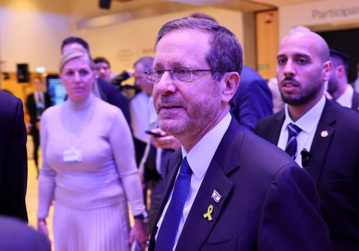 Israeli President Isaac Herzog attends the 54th annual meeting of the World Economic Forum, in Davos, Switzerland, January 18, 2024. REUTERS