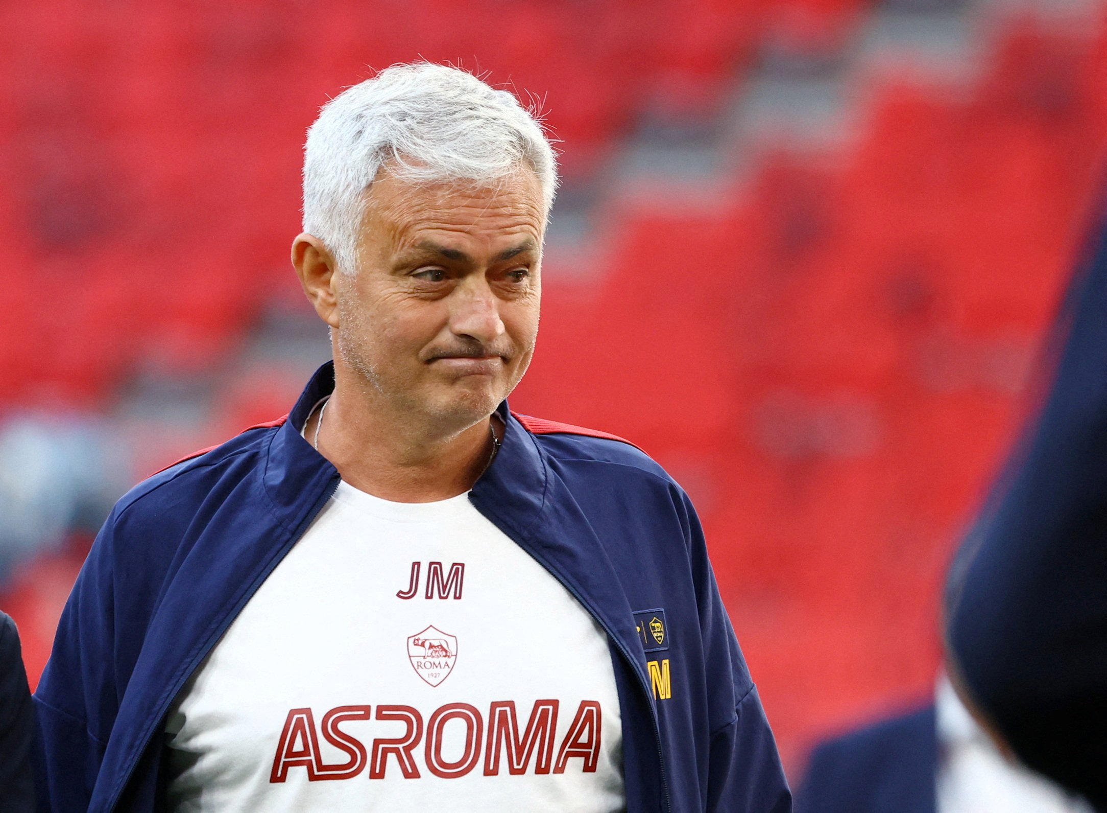 FILE PHOTO: Soccer Football - Europa League - Final - AS Roma Stadium Walk - Puskas Arena, Budapest, Hungary - May 30, 2023 AS Roma coach Jose Mourinho during the stadium walk REUTERS