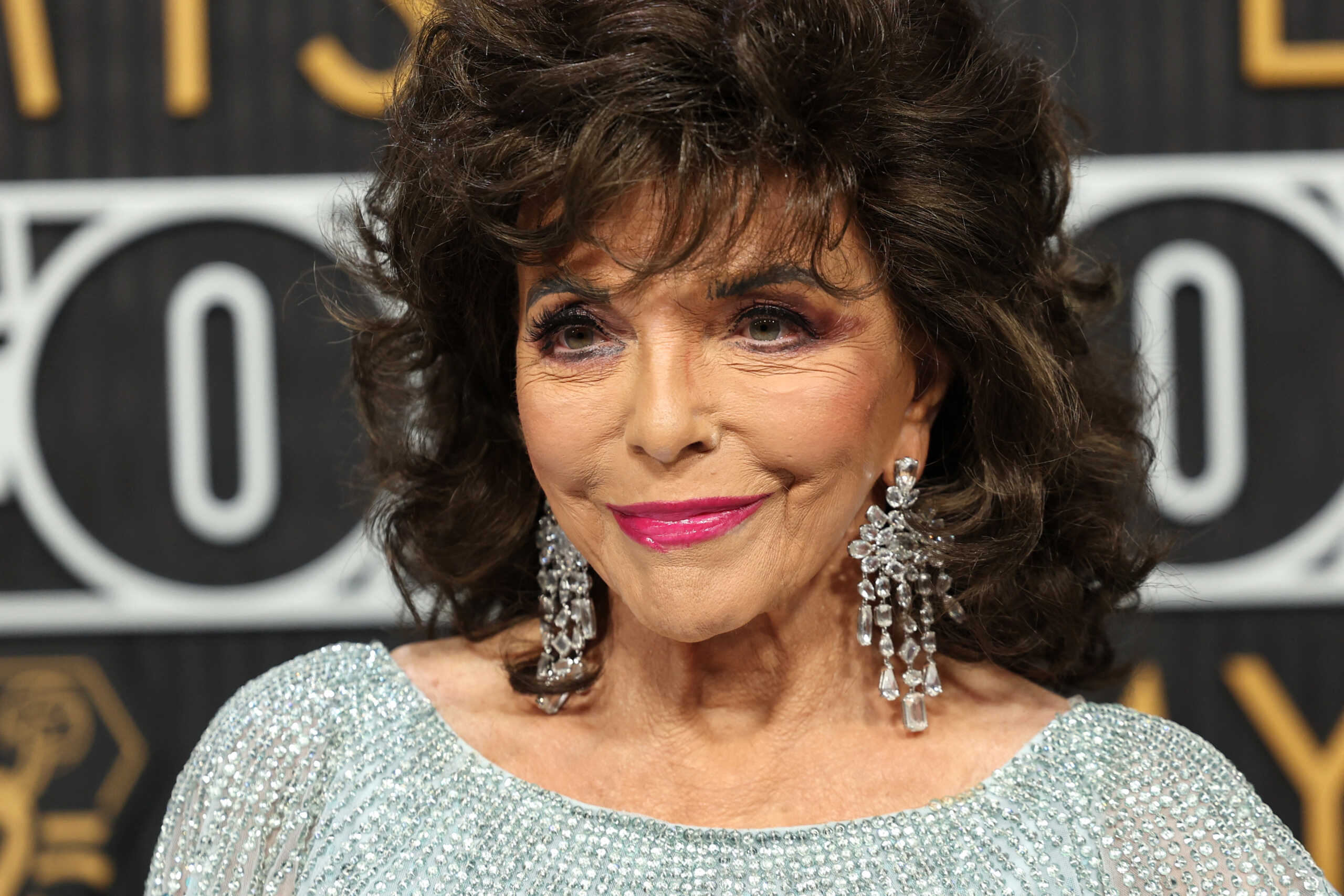 Joan Collins attends the 75th Primetime Emmy Awards in Los Angeles, California, U.S. January 15, 2024. REUTERS