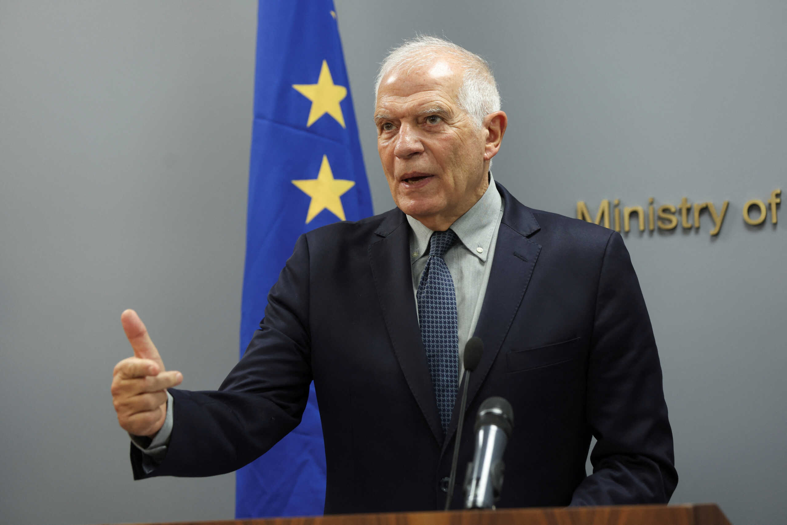 European Union's foreign policy chief Josep Borrell speaks during a joint news conference with Lebanon's caretaker Foreign Minister Abdallah Bou Habib in Beirut, Lebanon January 6, 2024. REUTERS