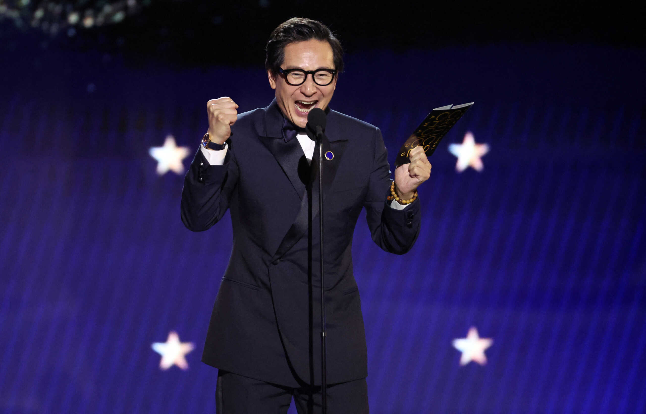 Ke Huy Quan speaks onstage during the 29th Annual Critics Choice Awards in Santa Monica, California, U.S., January 14, 2024. REUTERS