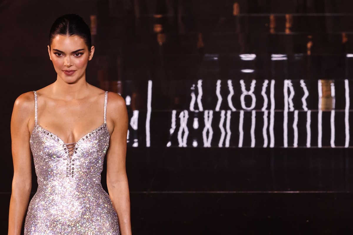epa10894687 US model Kendall Jenner presents a creation during the Spring