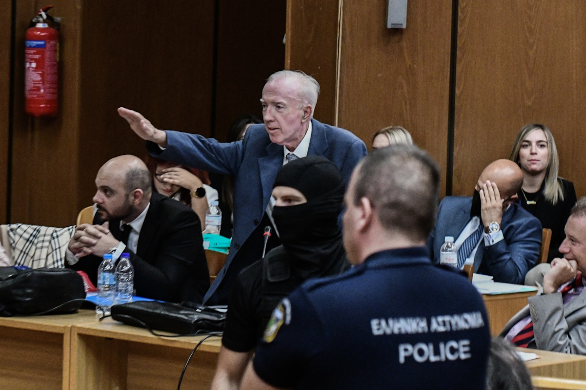 Ο Κωνσταντίνος Πλεύρης, συνήγορος υπεράσπισης του ευρωβουλευτή Γιάννη Λαγού κατά την διάρκεια της ακροαματική διαδικασίας στην δίκη της "Χρυσής Αυγής", Παρασκευή 7 Οκτωβρίου 2022.
(ΤΑΤΙΑΝΑ ΜΠΟΛΑΡΗ