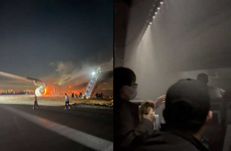 Θαύμα η διάσωση και των 379 επιβαινόντων στο αεροπλάνο που τυλίχθηκε στις φλόγες στο Τόκιο - 17 τραυματίες