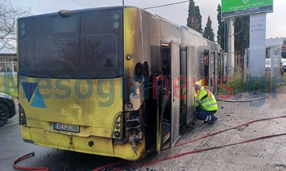 Κορωπί: Αστικό λεωφορείο άρπαξε φωτιά εν κινήσει 