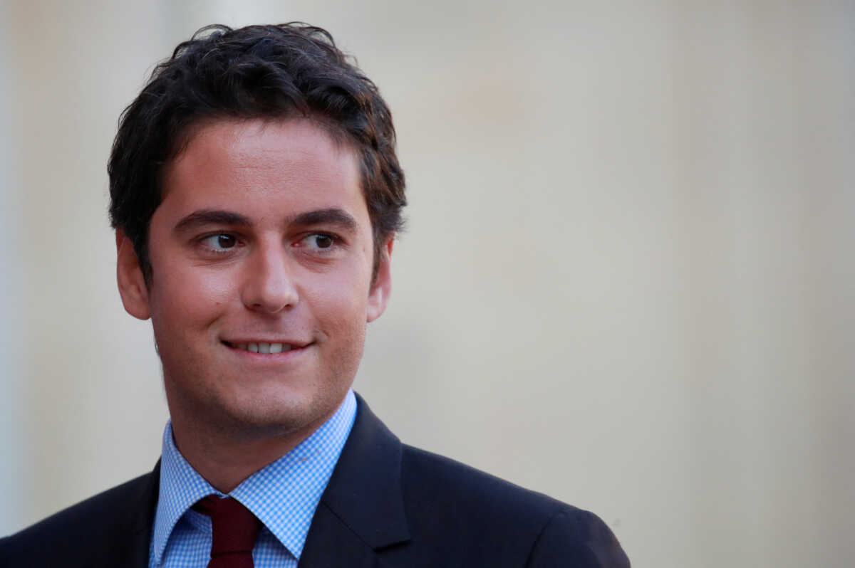 FILE PHOTO: Gabriel Attal, newly-named French Junior Education Minister, arrives to attend the weekly cabinet meeting at the Elysee Palace in Paris, France, October 17, 2018.  REUTERS