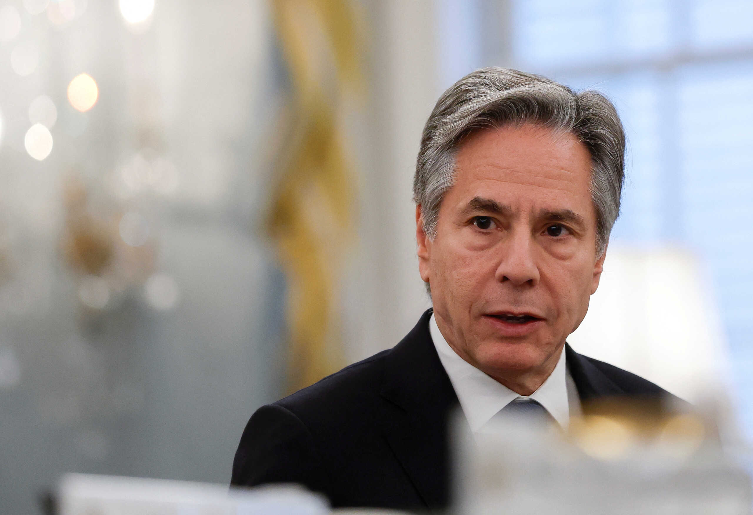 U.S. Secretary of State Antony Blinken meets with human rights leaders at the State Department in Washington, U.S., December 7, 2023. REUTERS