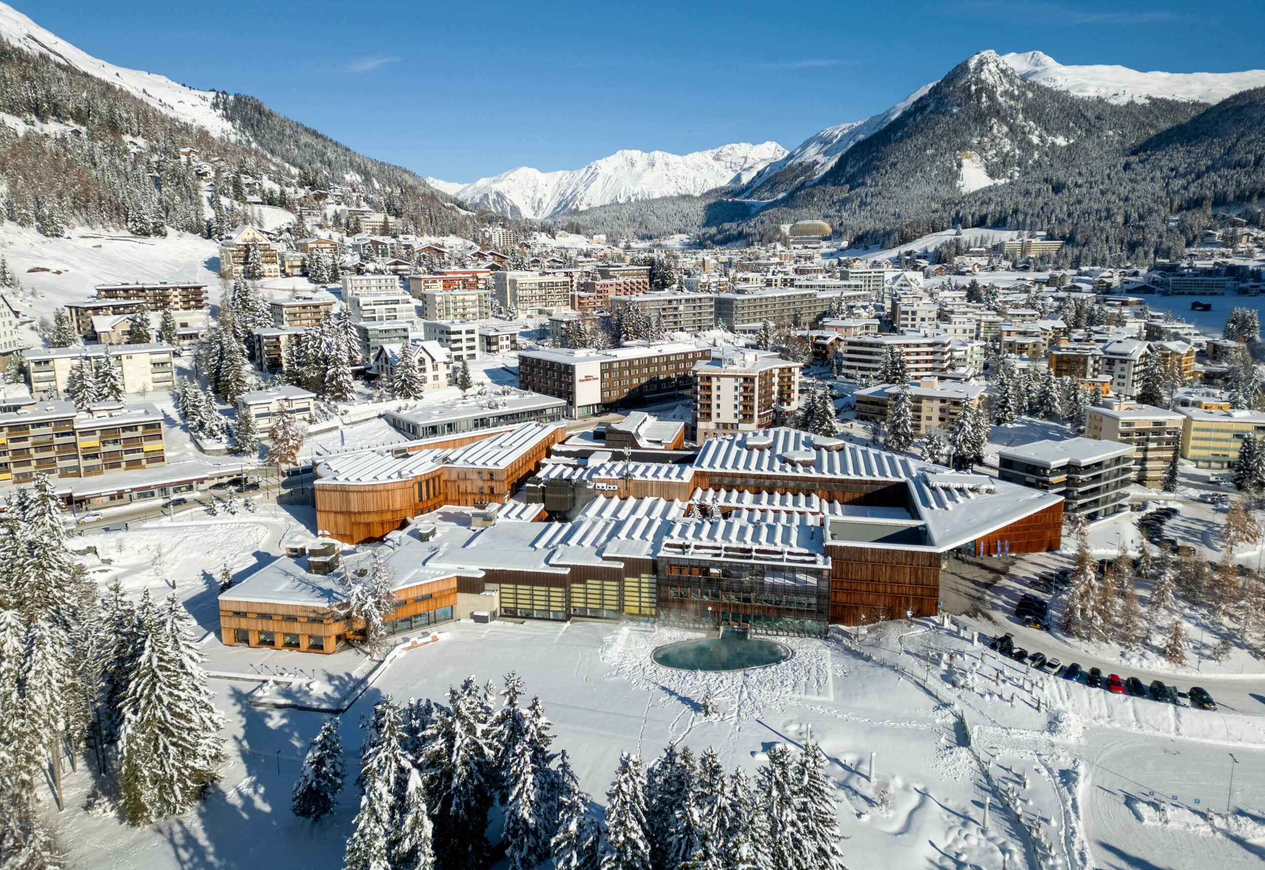 FILE PHOTO: Overview of the Congress Center ahead of the annual meeting of the World Economic Forum (WEF) in Davos, Switzerland, December 7, 2023.  REUTERS