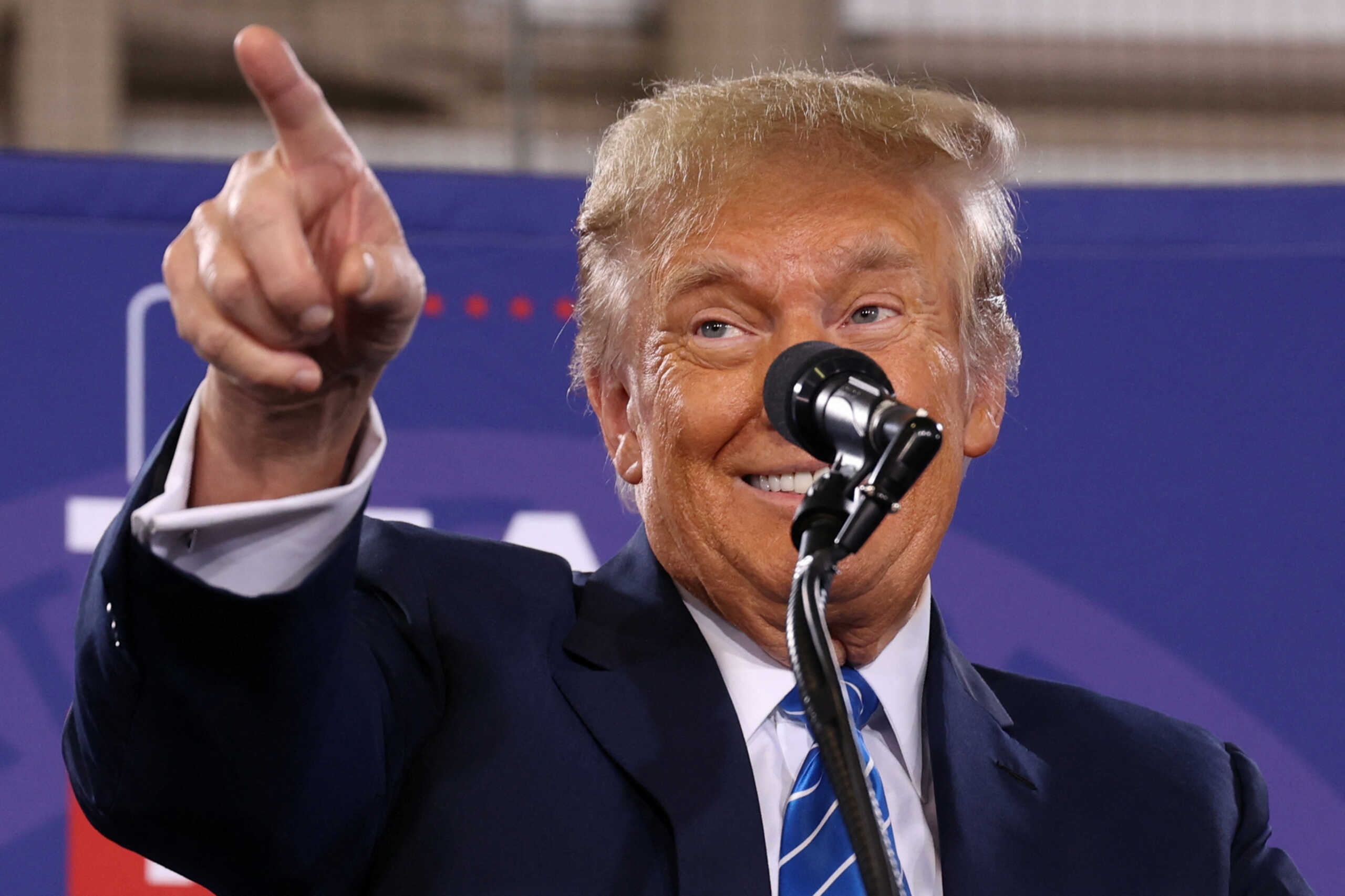 Republican presidential candidate and former U.S. President Donald Trump holds a campaign rally ahead of the Republican caucus in Las Vegas, Nevada, U.S., January 27, 2024. REUTERS